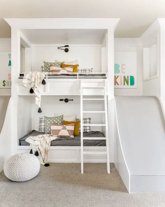 Chic Bunk Bed Design with Ladder