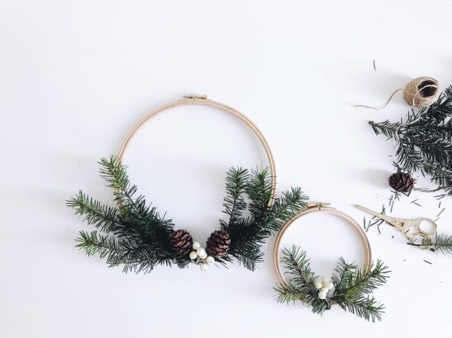 Embroidery Hoop Wreaths for a Handmade Look