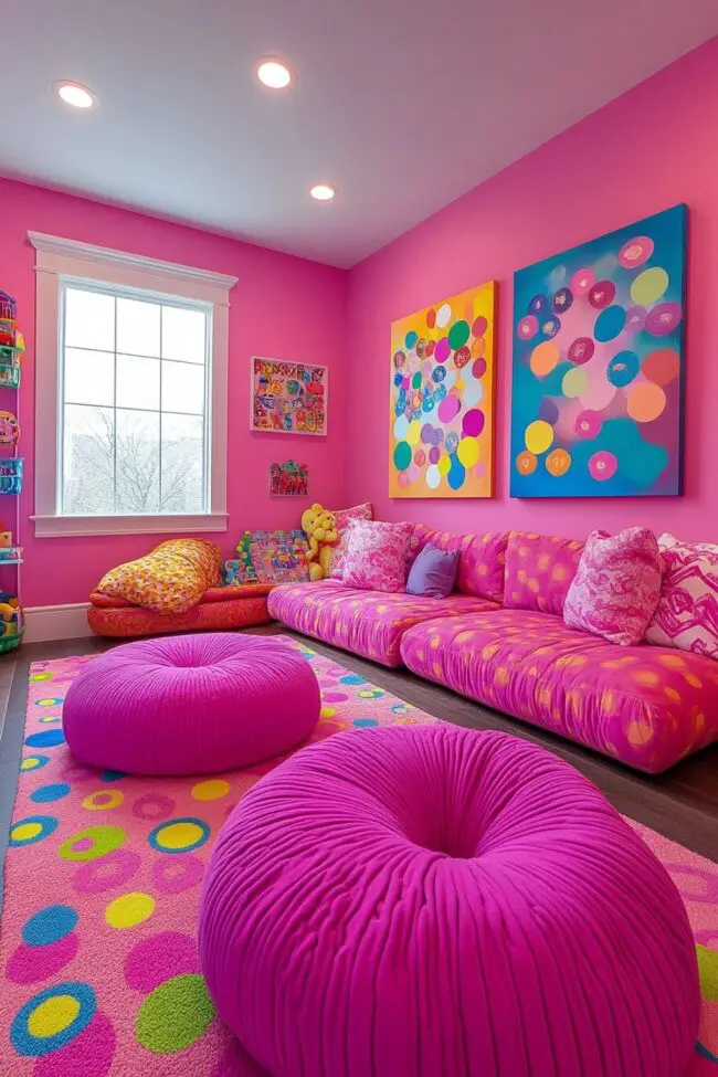 Bright Pink Popsicle Activity Space