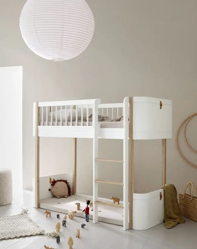 Minimal Loft Bed with Play and Storage Space