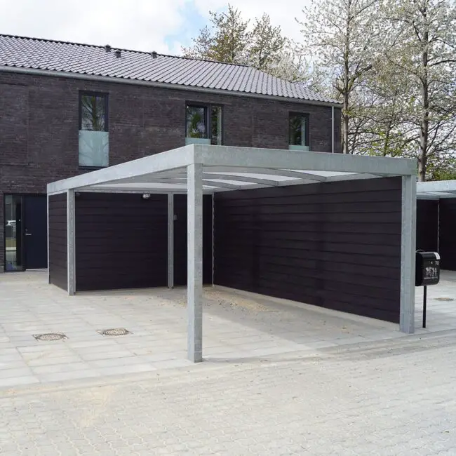 Minimalist Metal Carport With Open Structure