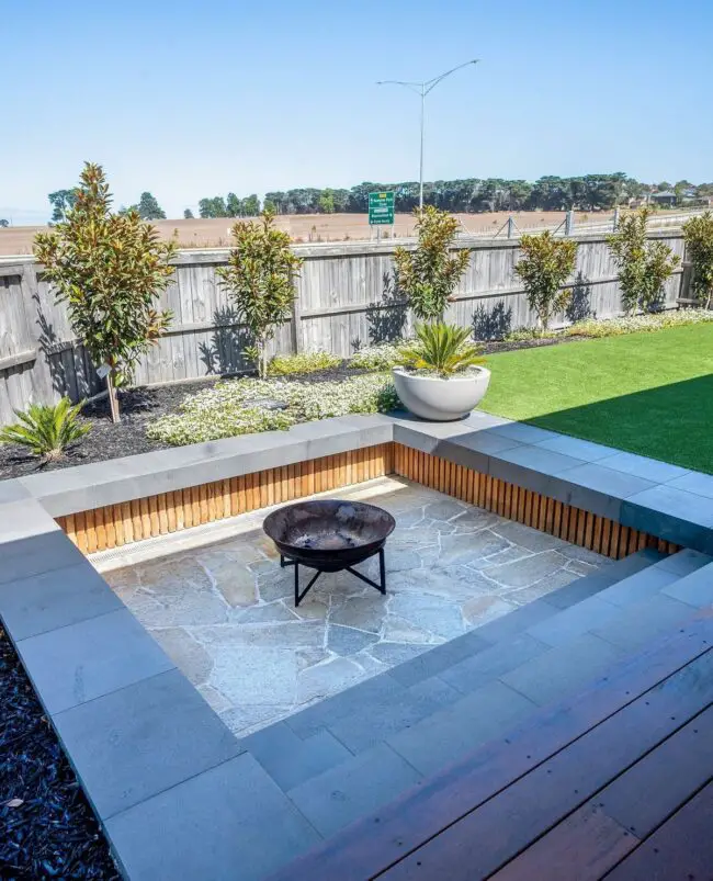 Contemporary Sunken Fire Pit Design