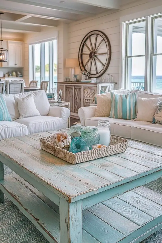 Coastal Charm with Soft Blue Accents