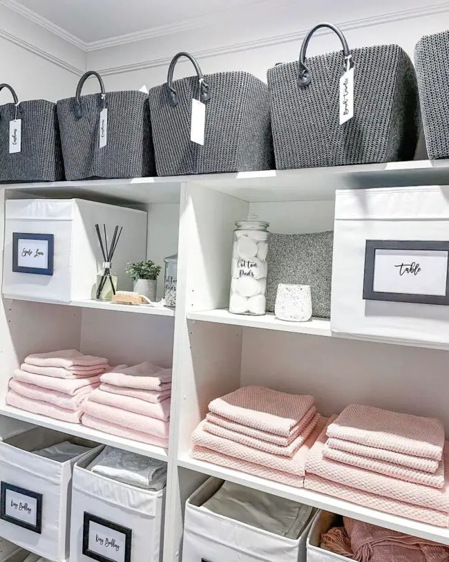 Streamlined and Chic Towel Organization