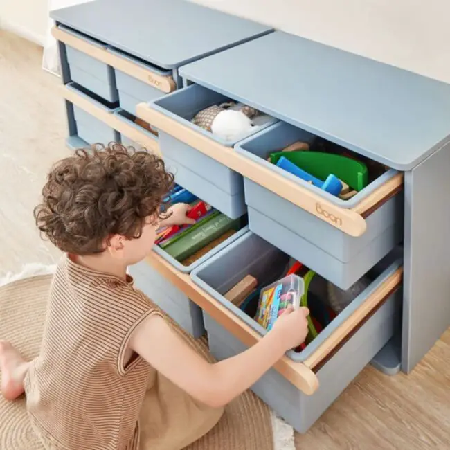 Organized Blue Drawer Storage Solution