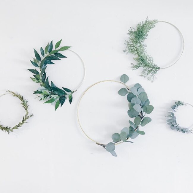 Greenery Hoops for a Modern Holiday Look