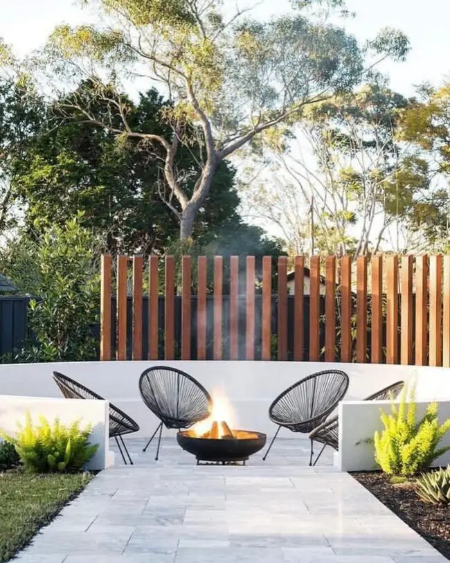 Contemporary Fire Pit with Open Design