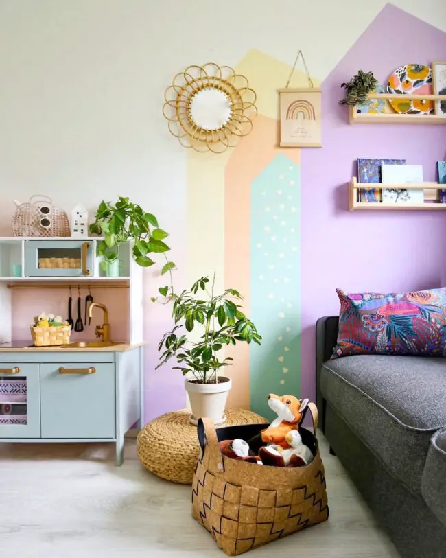 Playful Shelves and Pastel Peaks