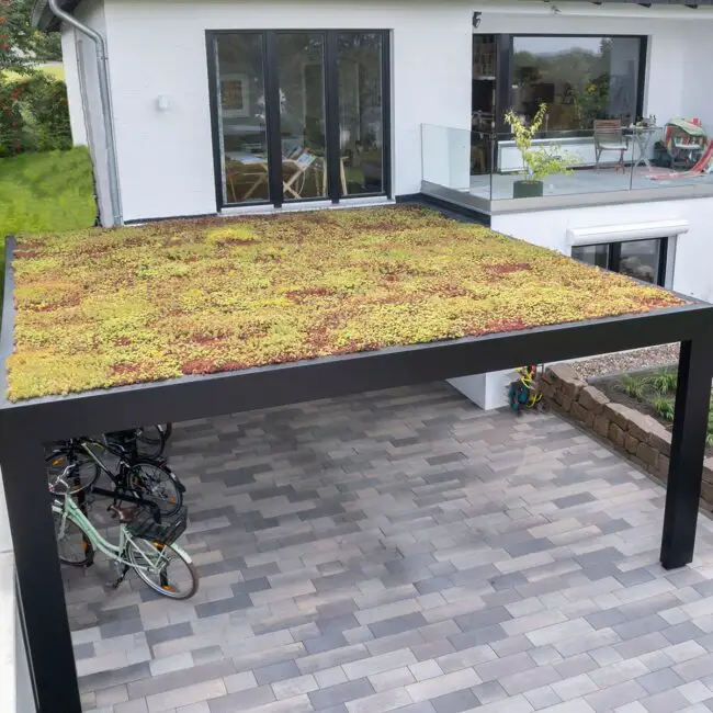 Contemporary Carport With Sustainable Green Roof