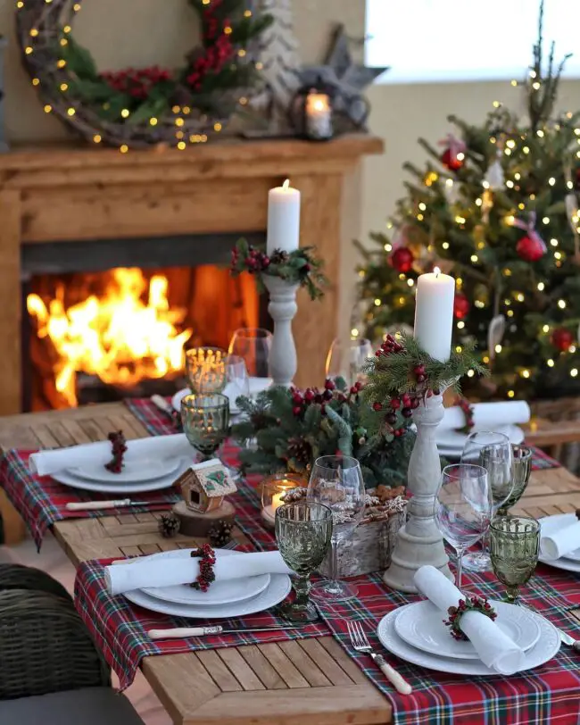 Fireside Plaid for a Cozy Celebration