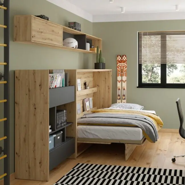 Modular Bed with Desk and Storage Options