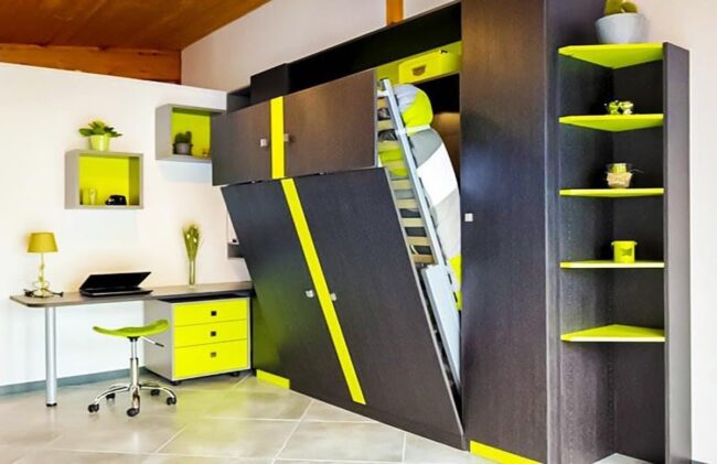 Vibrant Murphy Bed Designed for Children's Rooms