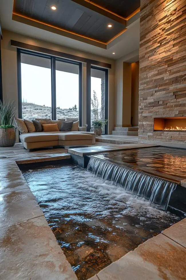 Tranquil Stone Water Feature Oasis