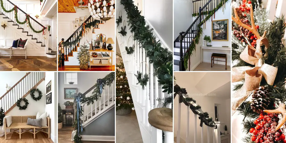 Top Christmas Staircase Decor Ideas